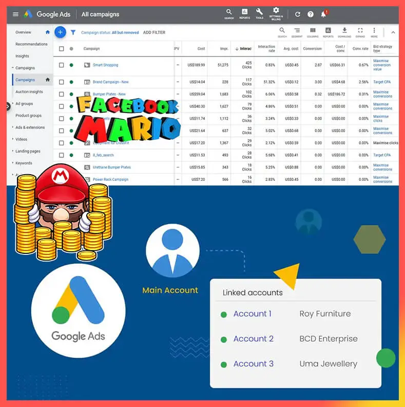 google ads management agency multiple accounts