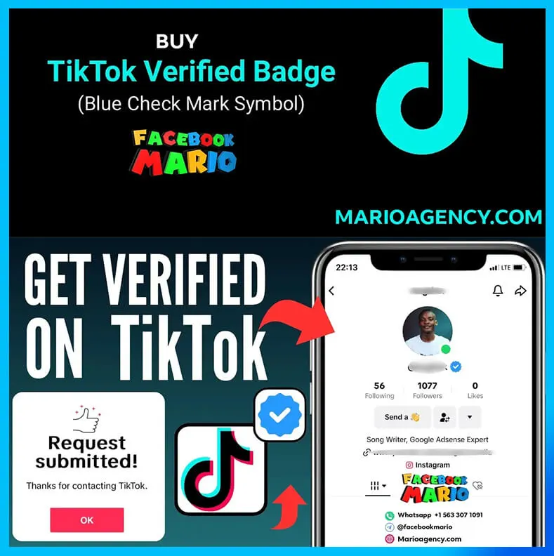 Buy TikTok Accounts verified badge