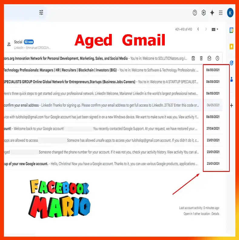 Buy Old Gmail accounts. Aged Gmail accounts.