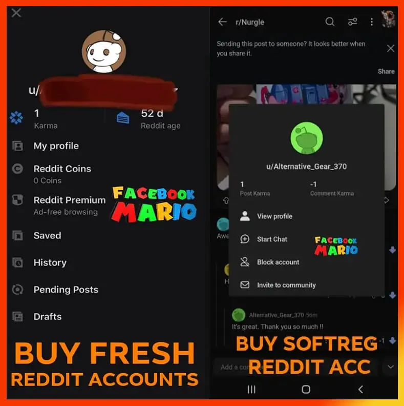 Buy Softreg Reddit account