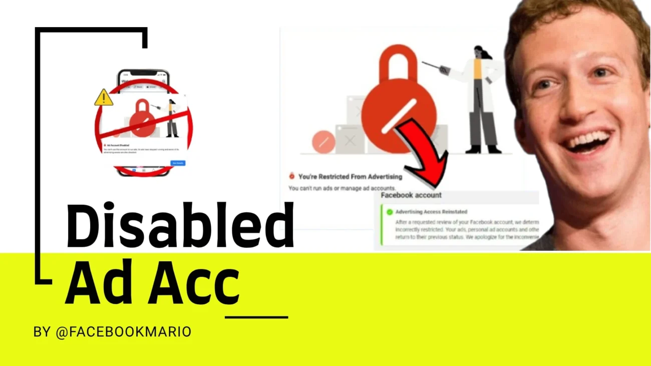 Restore Disable Facebook Ads account-MarioAgency